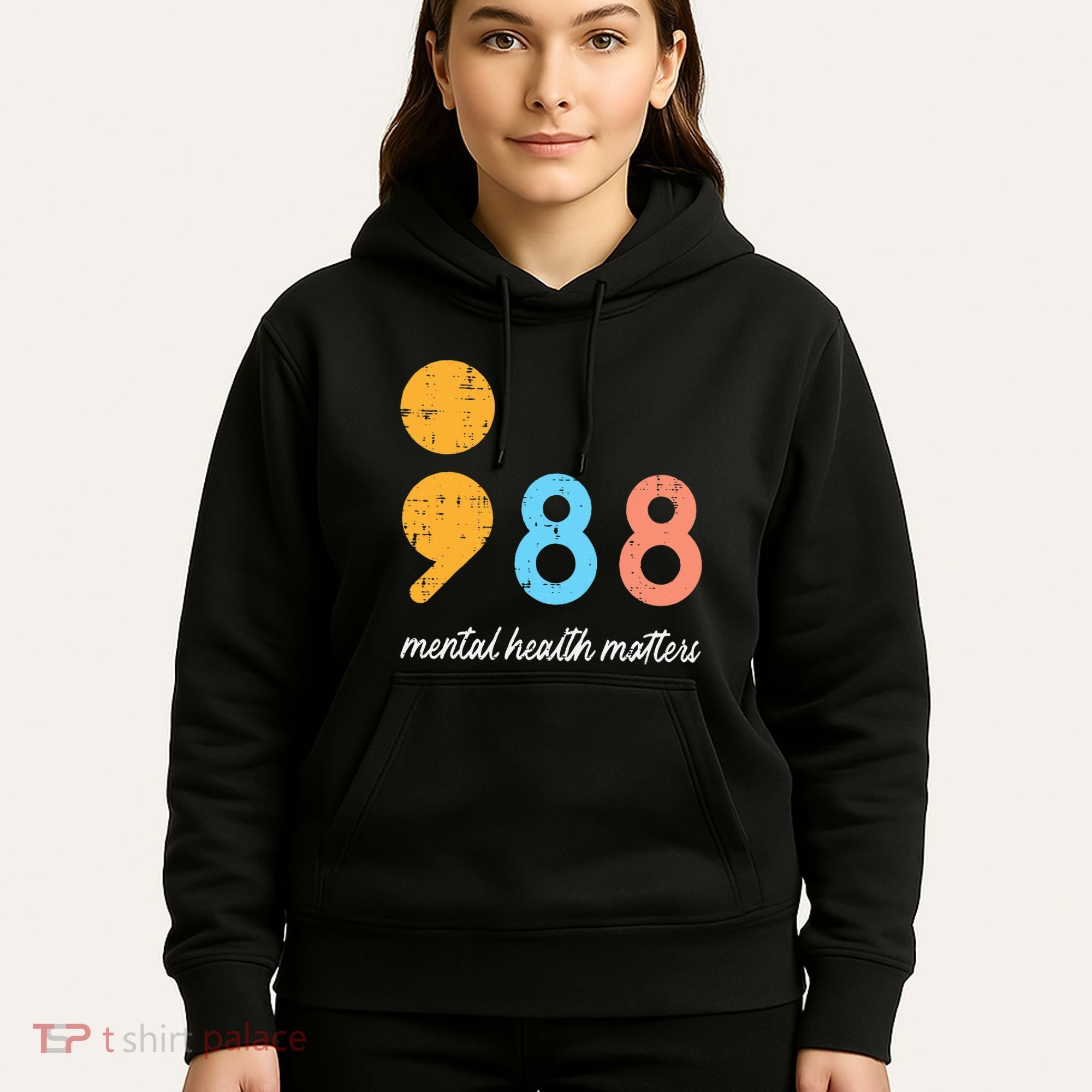 Mental Health Semicolon 98 Depression Awareness Hoodie