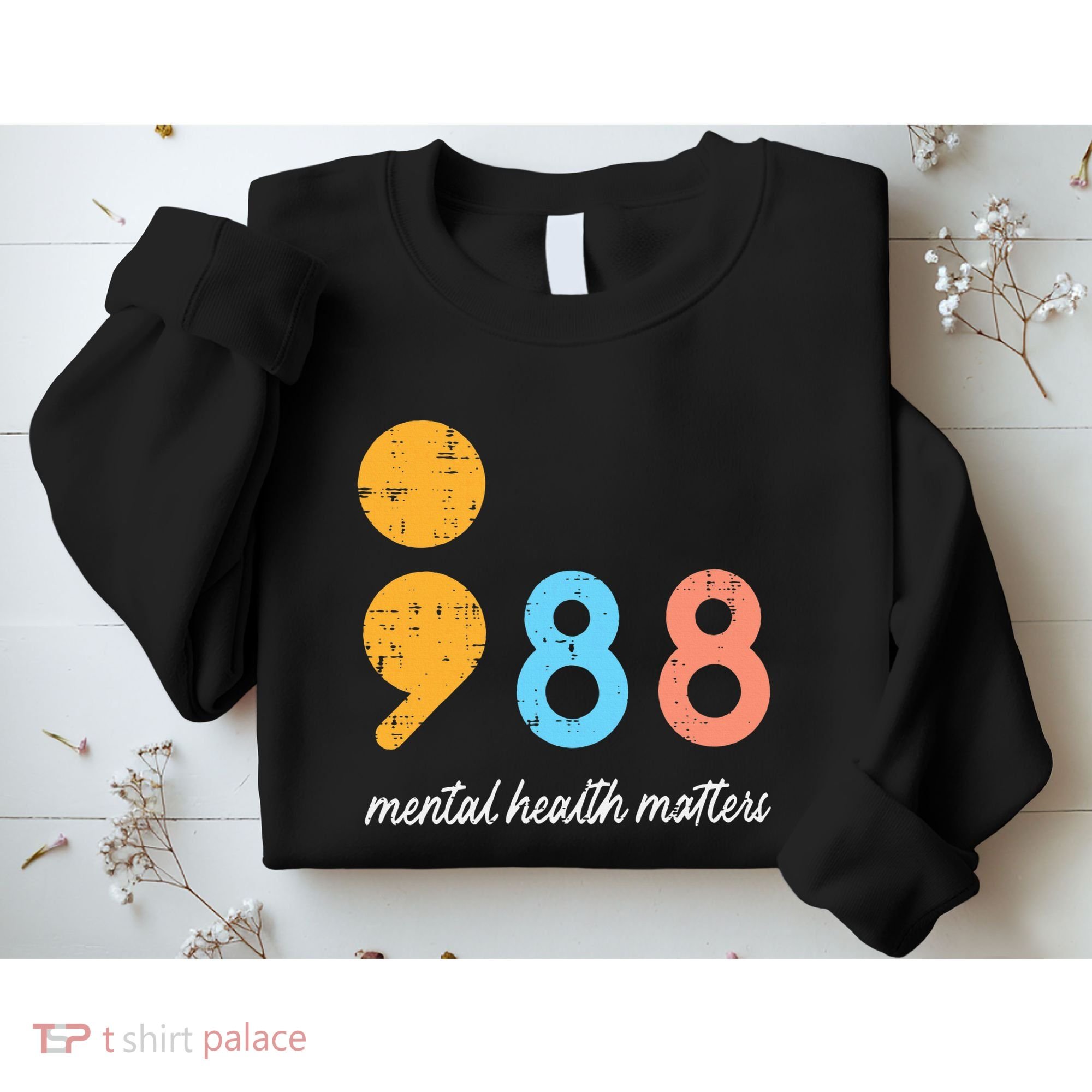 Mental Health Semicolon 98 Depression Awareness Sweatshirt