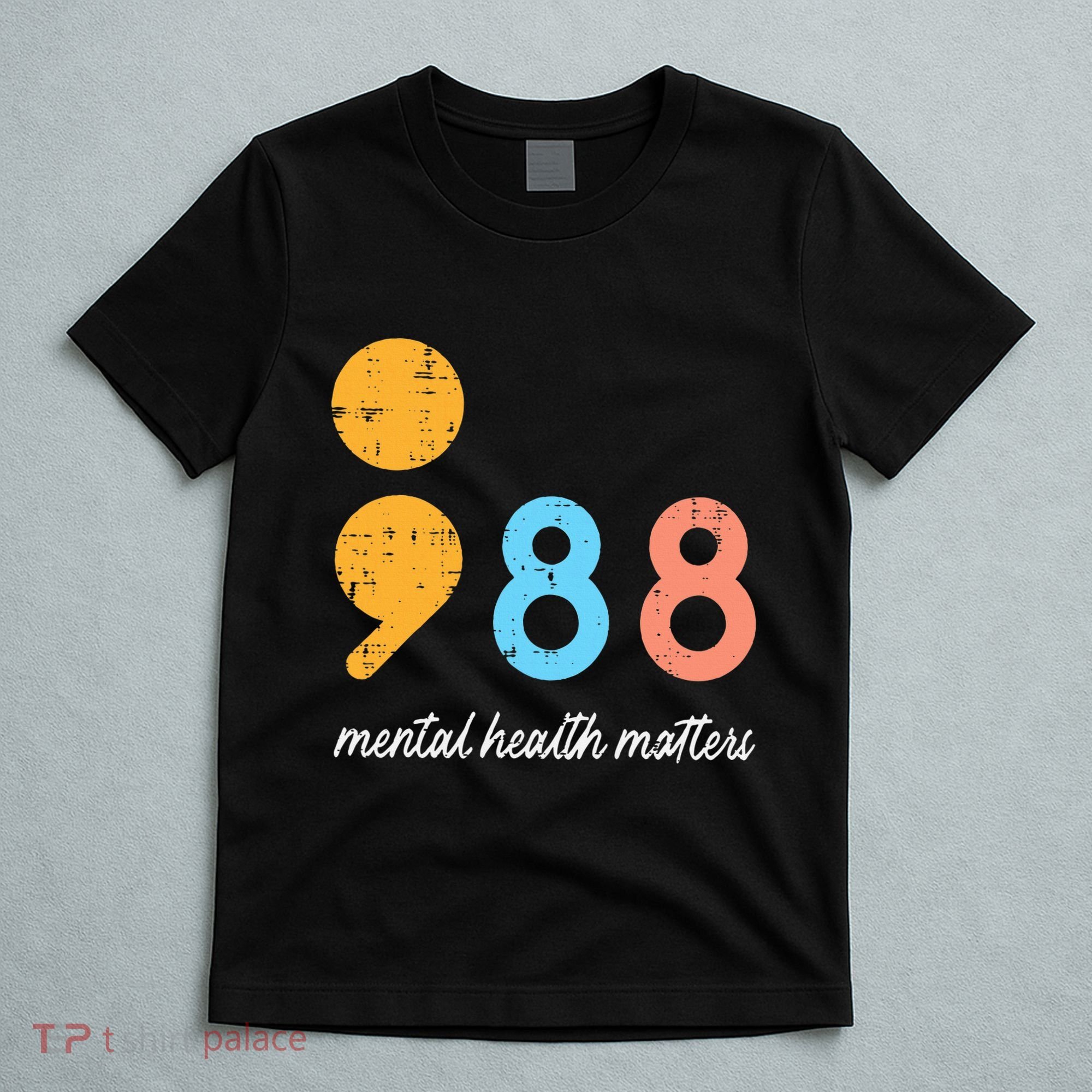 Mental Health Semicolon 98 Depression Awareness T-Shirt