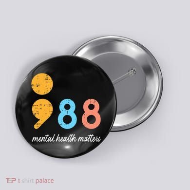 Mental Health Semicolon 98 Depression Awareness Button