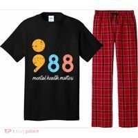 Mental Health Semicolon 98 Depression Awareness Pajama Set thumb 0