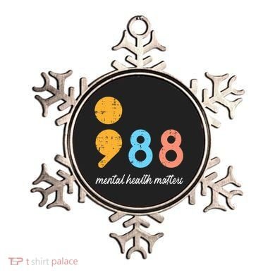 Mental Health Semicolon 98 Depression Awareness Ornament