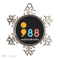 Mental Health Semicolon 98 Depression Awareness Ornament thumb 0