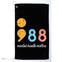 Mental Health Semicolon 98 Depression Awareness Golf Towel thumb 0