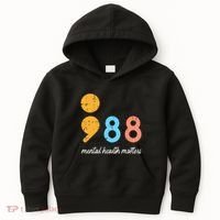 Mental Health Semicolon 98 Depression Awareness Kids Hoodie thumb 0
