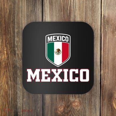 Mexico Heritage Shield Crest Soccer Fan Coaster
