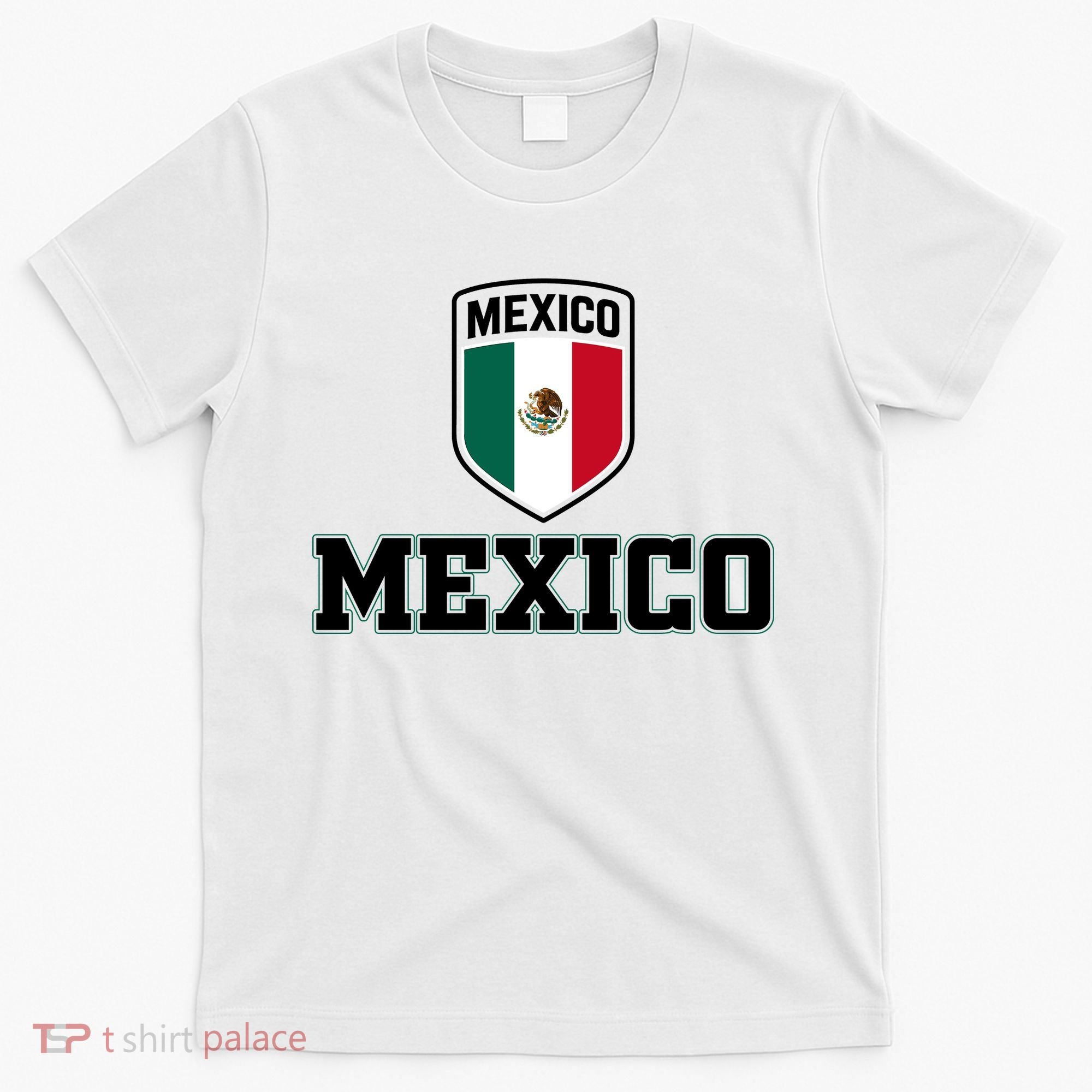 Mexico Heritage Shield Crest Soccer Fan T-Shirt