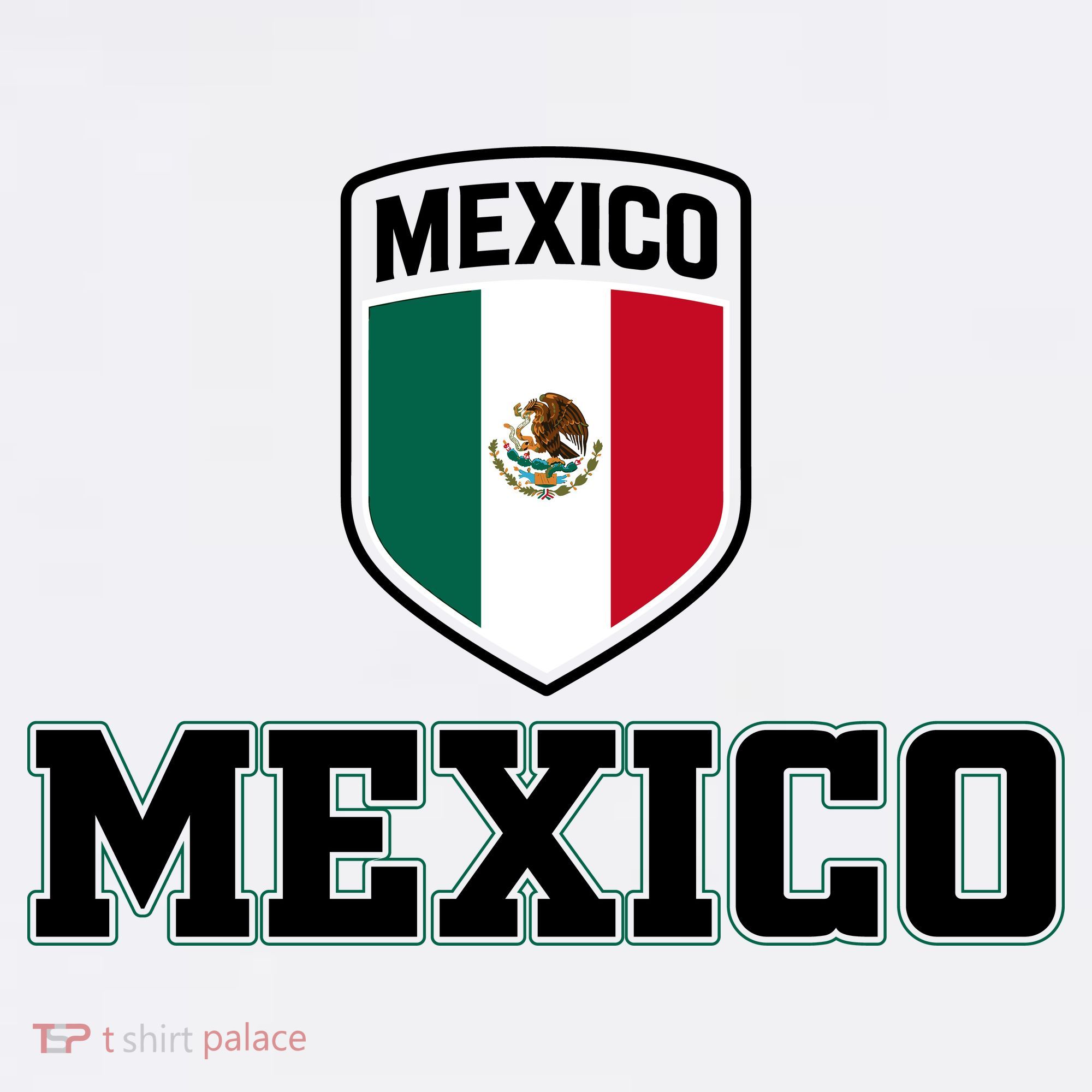 Mexico Heritage Shield Crest Soccer Fan T-Shirt