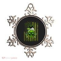 Messy Hair Skull Flag Bitches Green St Patricks Day Gift Ornament thumb 0