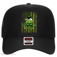 Messy Hair Skull Flag Bitches Green St Patricks Day Gift Hat thumb 0