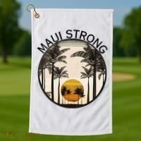 Maui Hawaii Strong Pray For Maui Pray For Lahaina Hawaii Golf Towel thumb 1