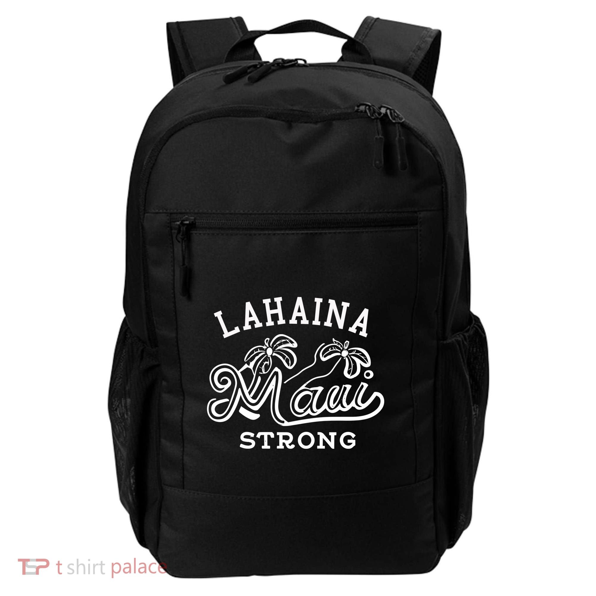 Maui Hawaii Shoreline Supportive Golden Maui Strong Lahaina Banyan Tree Backpack