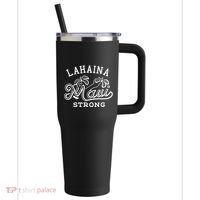 Maui Hawaii Shoreline Supportive Golden Maui Strong Lahaina Banyan Tree 40oz Vacuum Insulated Stainless Steel Travel Tumbler thumb 0