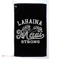 Maui Hawaii Shoreline Supportive Golden Maui Strong Lahaina Banyan Tree Golf Towel thumb 0