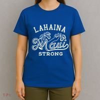 Maui Hawaii Shoreline Supportive Golden Maui Strong Lahaina Banyan Tree T-Shirt thumb 4