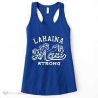 Maui Hawaii Shoreline Supportive Golden Maui Strong Lahaina Banyan Tree Women's Tank Top thumb 0