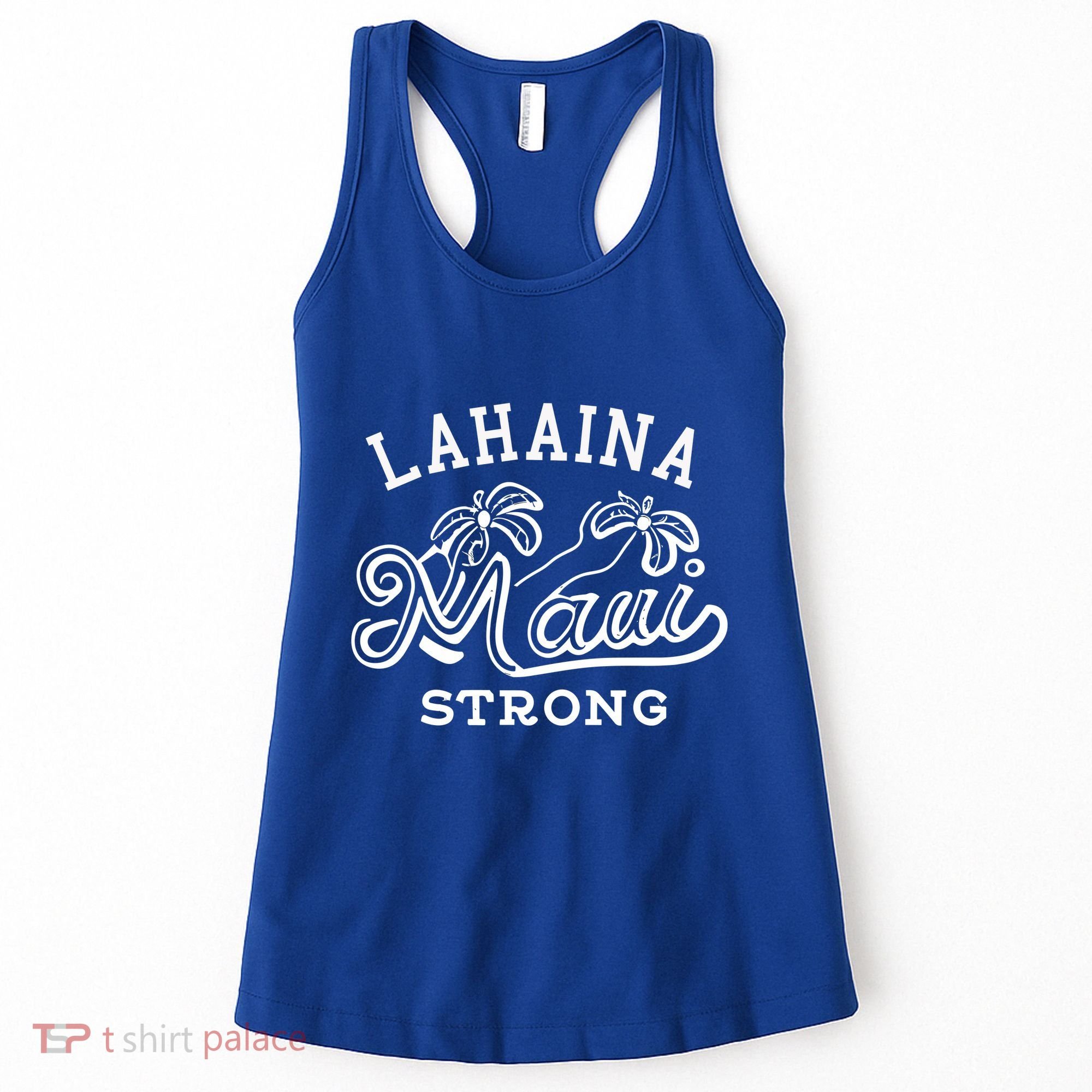 Maui Hawaii Shoreline Supportive Golden Maui Strong Lahaina Banyan Tree Women's Tank Top