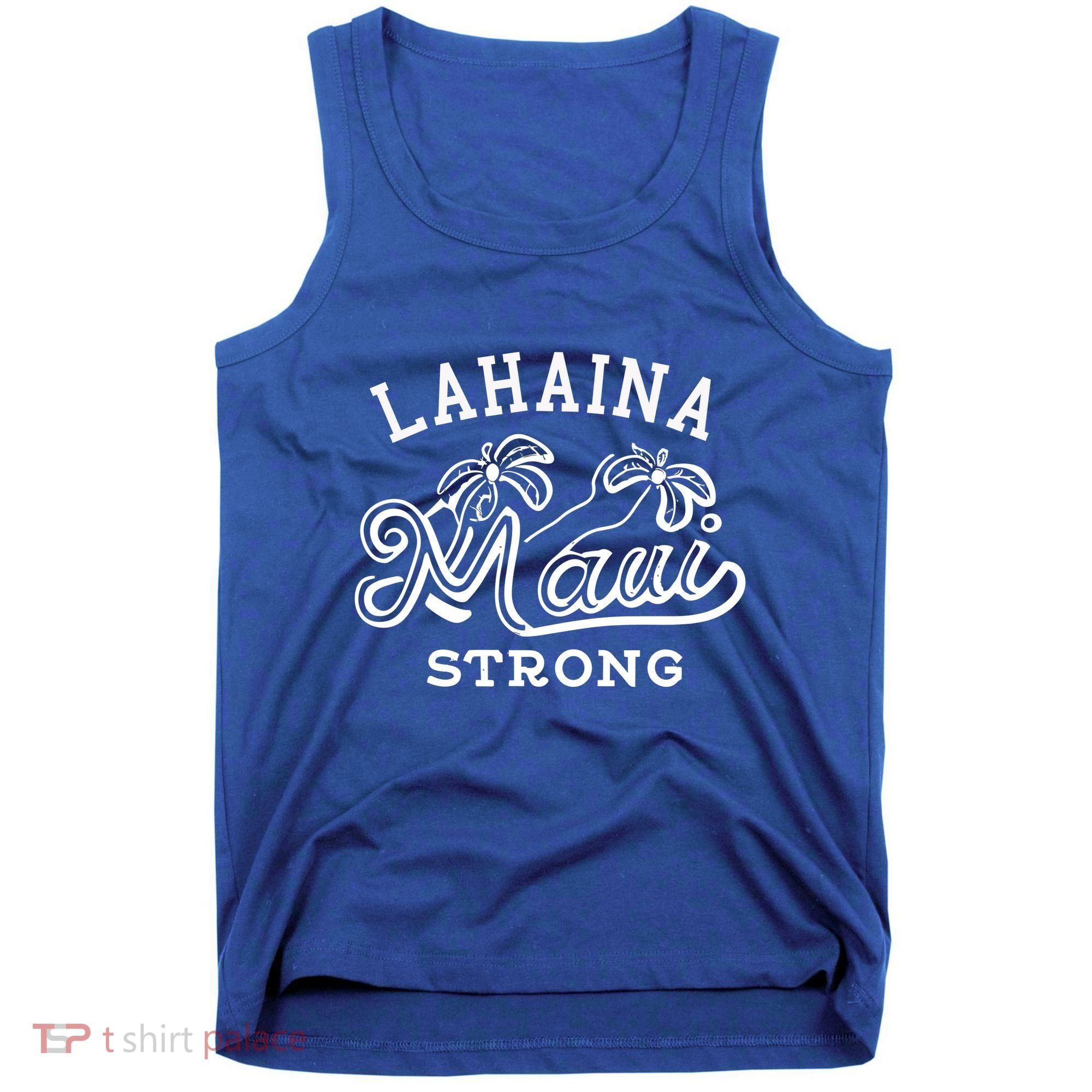 Maui Hawaii Shoreline Supportive Golden Maui Strong Lahaina Banyan Tree Tank Top