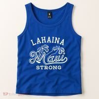 Maui Hawaii Shoreline Supportive Golden Maui Strong Lahaina Banyan Tree Tank Top thumb 2