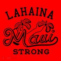 Maui Hawaii Shoreline Supportive Golden Maui Strong Lahaina Banyan Tree Santa Hat thumb 1