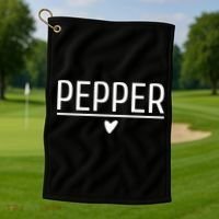 Matching Halloween Salt And Pepper Costume For Couples Gift Golf Towel thumb 1