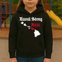 Maui Hawaii Strong Hawaii Stay With Maui Hawaii Kids Hoodie thumb 3
