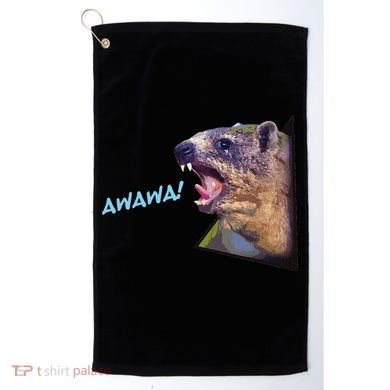 Mama Hyrax Screaming Mom Hyrax Golf Towel