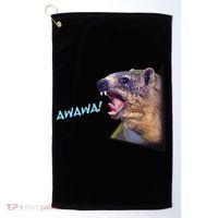 Mama Hyrax Screaming Mom Hyrax Golf Towel thumb 0