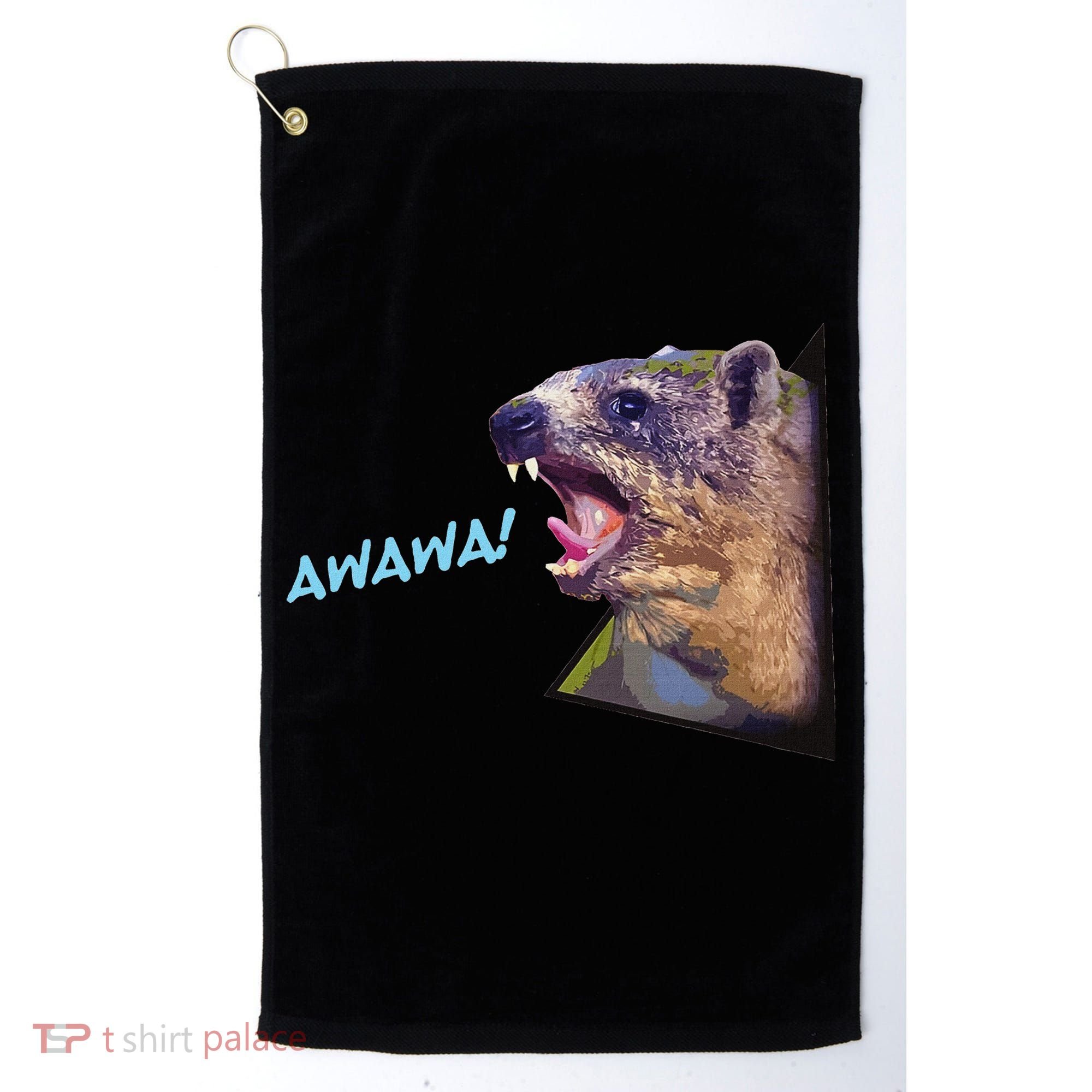 Mama Hyrax Screaming Mom Hyrax Golf Towel