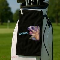 Mama Hyrax Screaming Mom Hyrax Golf Towel thumb 2