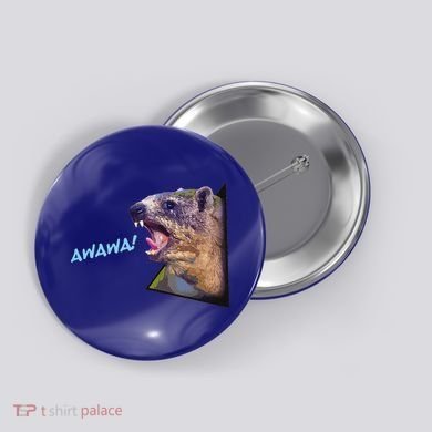 Mama Hyrax Screaming Mom Hyrax Button