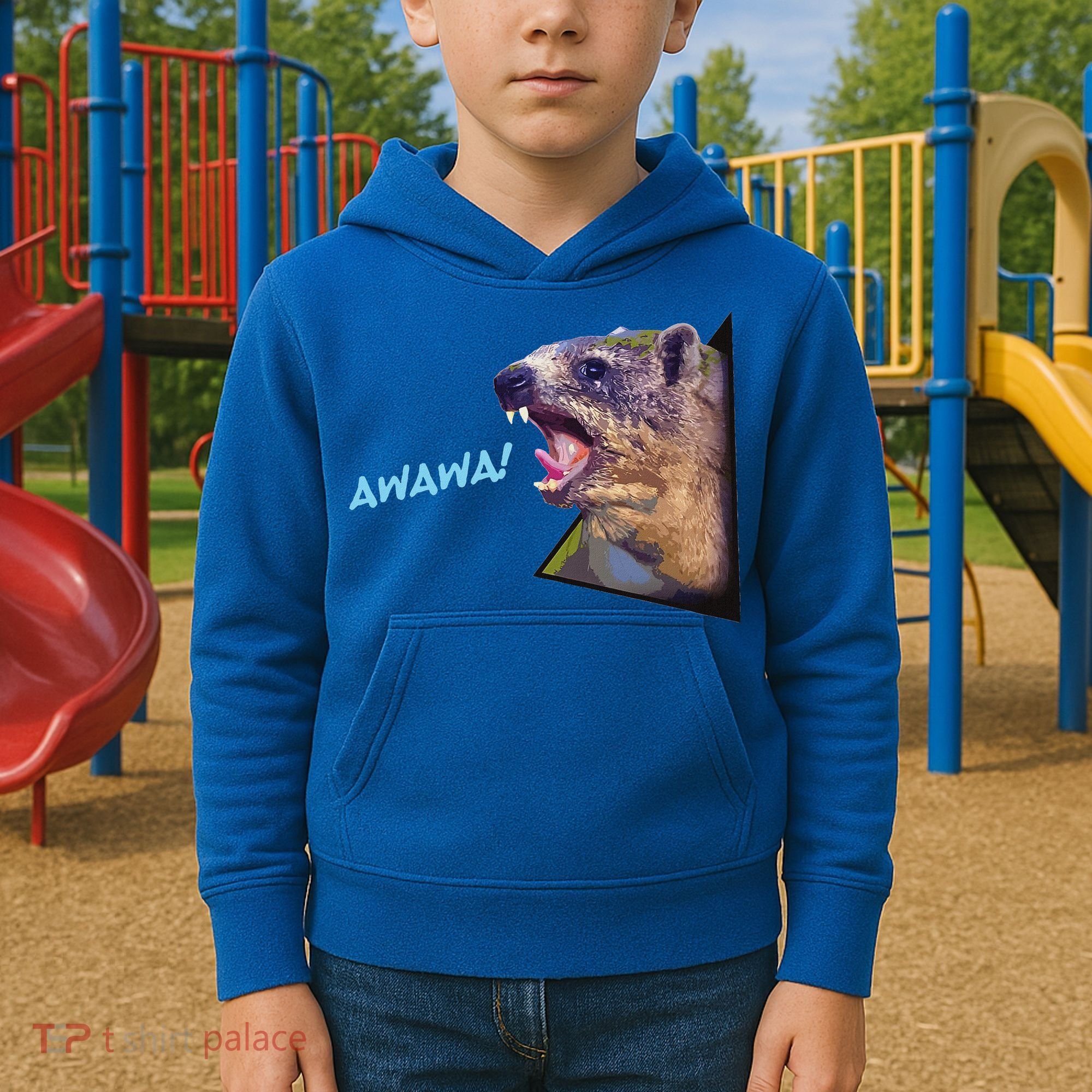 Mama Hyrax Screaming Mom Hyrax Kids Hoodie