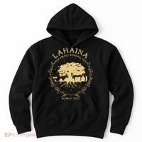 Maui Hawaii Shoreline Supportive Golden Maui Strong Lahaina Banyan Tree Hoodie thumb 0