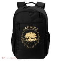 Maui Hawaii Shoreline Supportive Golden Maui Strong Lahaina Banyan Tree Backpack thumb 0