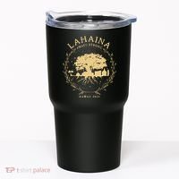 Maui Hawaii Shoreline Supportive Golden Maui Strong Lahaina Banyan Tree Tumbler thumb 0