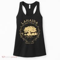 Maui Hawaii Shoreline Supportive Golden Maui Strong Lahaina Banyan Tree Women's Tank Top thumb 0