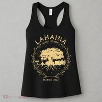 Maui Hawaii Shoreline Supportive Golden Maui Strong Lahaina Banyan Tree Women's Tank Top thumb 3