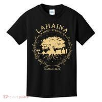 Maui Hawaii Shoreline Supportive Golden Maui Strong Lahaina Banyan Tree Kids T-Shirt thumb 0