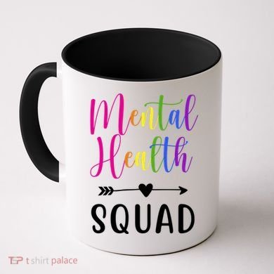 Mental Health Squad Awareness Colorful Coffee Mug