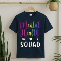 Mental Health Squad Awareness Colorful T-Shirt thumb 2