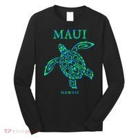 Maui Hawaii Sea Turtle Vacation Souvenir Long Sleeve Shirt thumb 0