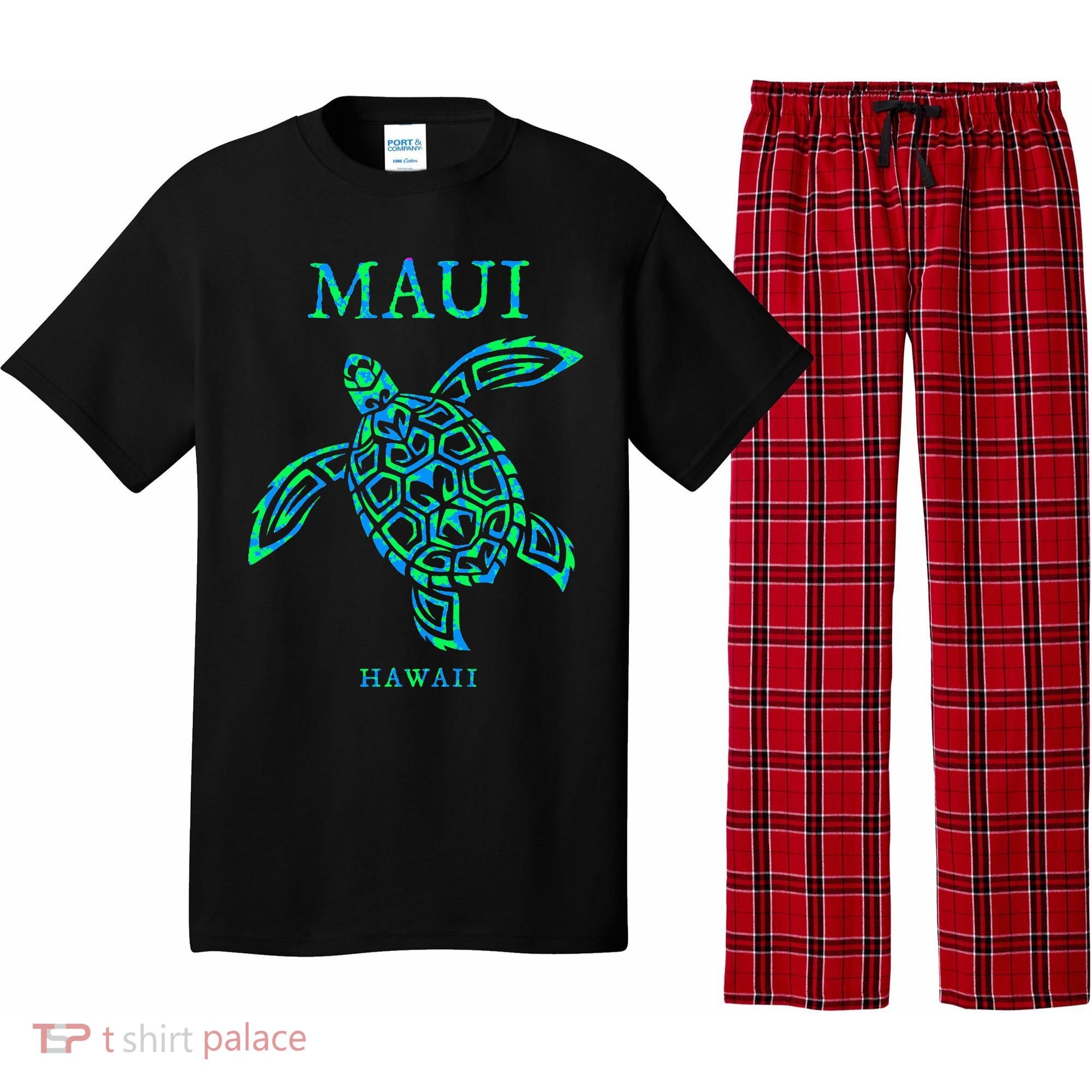 Maui Hawaii Sea Turtle Vacation Souvenir Pajama Set