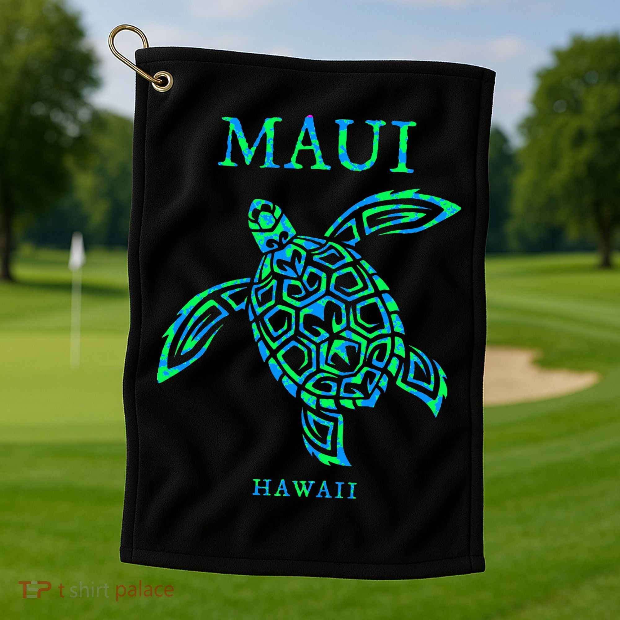 Maui Hawaii Sea Turtle Vacation Souvenir Golf Towel