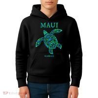 Maui Hawaii Sea Turtle Vacation Souvenir Kids Hoodie thumb 4