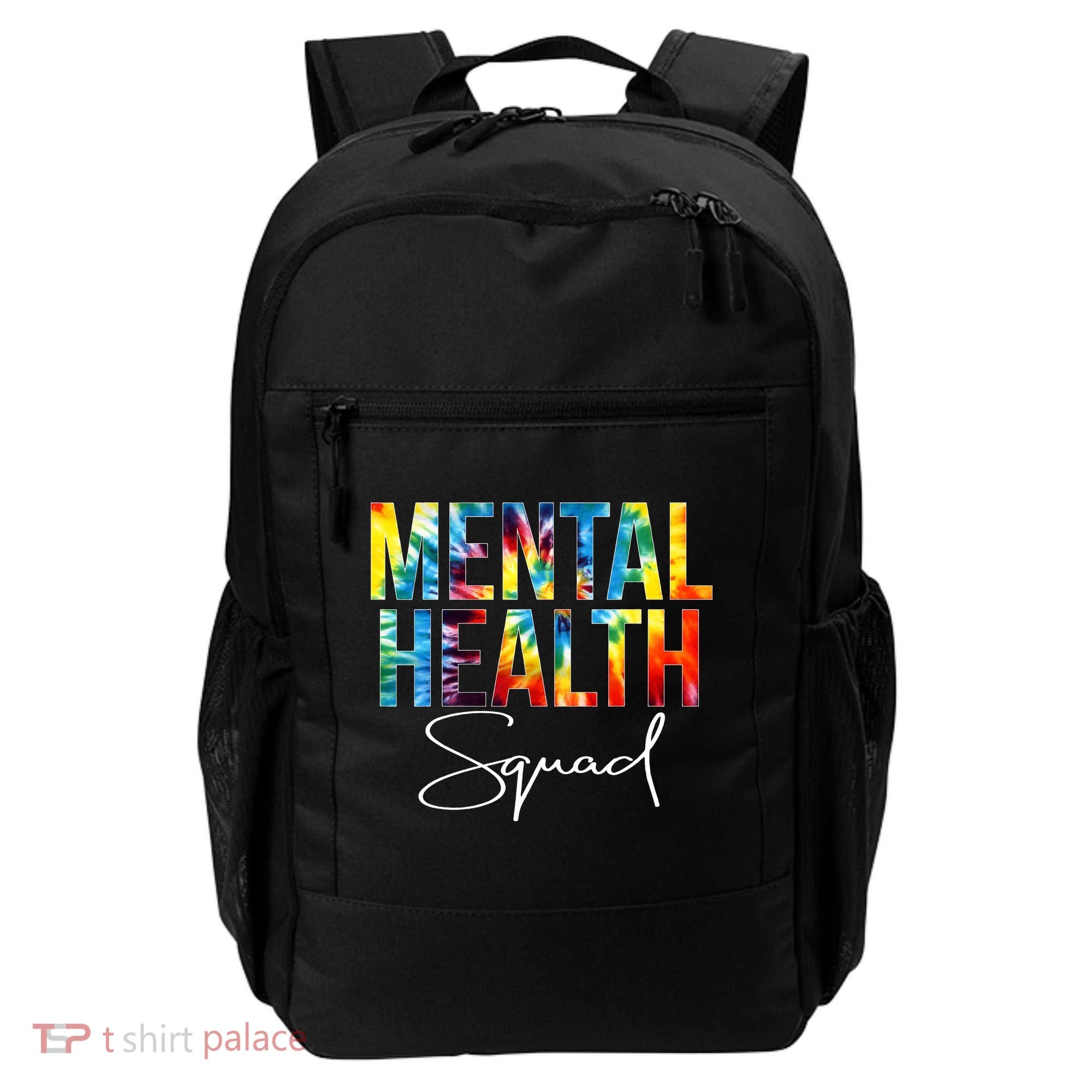 Mental Health Squad Appreciation Day Tie Dye  For Work Backpack