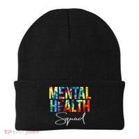 Mental Health Squad Appreciation Day Tie Dye  For Work Beanie thumb 0