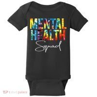 Mental Health Squad Appreciation Day Tie Dye  For Work Baby Bodysuit thumb 0