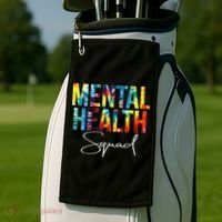 Mental Health Squad Appreciation Day Tie Dye  For Work Golf Towel thumb 2