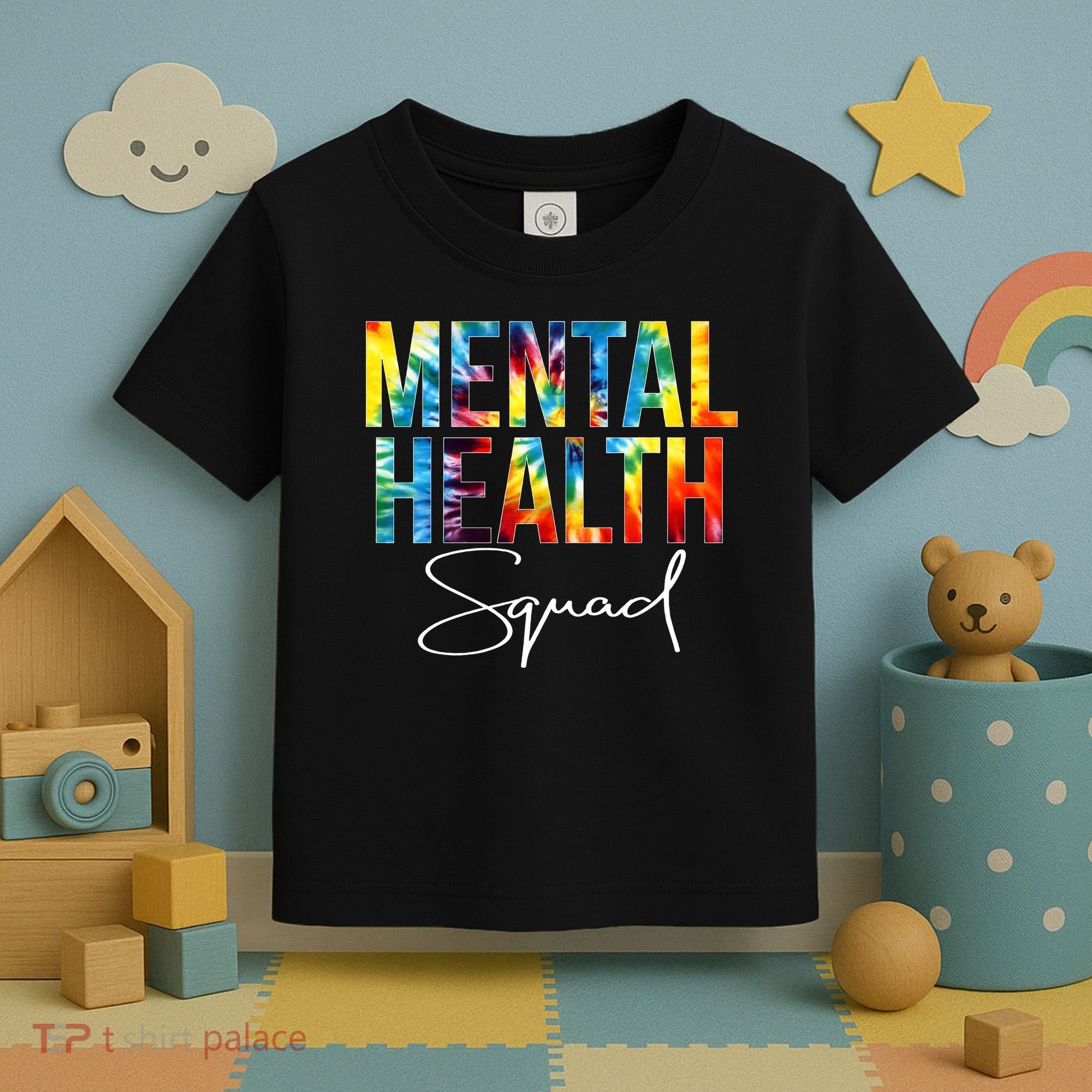 Mental Health Squad Appreciation Day Tie Dye  For Work Toddler T-Shirt