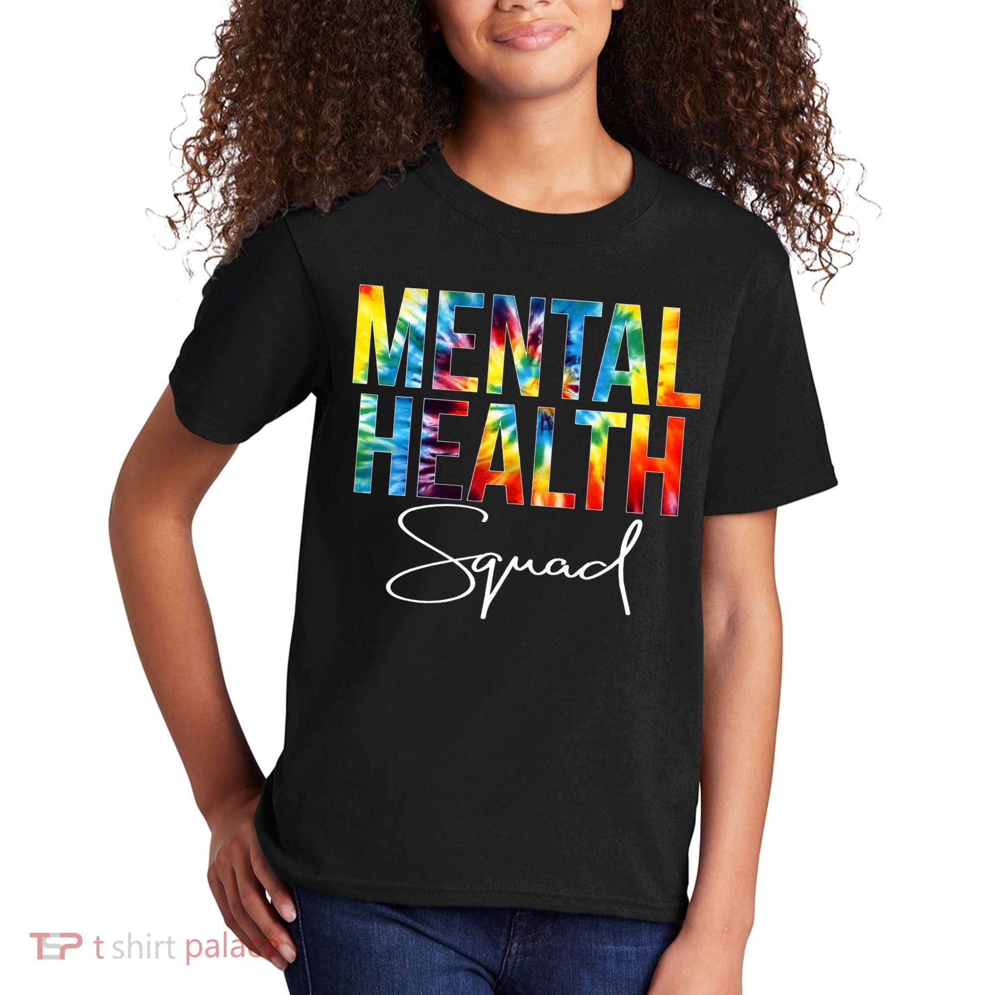 Mental Health Squad Appreciation Day Tie Dye  For Work Kids T-Shirt